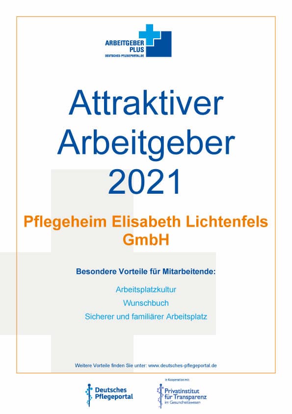 Karriere beim attraktiven Arbeitgeber 2021 – Pflegeheim